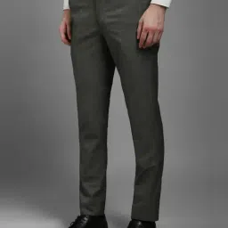 Louis Philippe Grey Slim Fit Trousers image 3