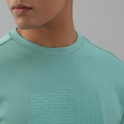 Allen Solly Sea Green Cotton Regular Fit Printed Sweatshirt image 4