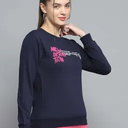 Rock.it Navy Blue Regular Fit Printed Sweatshirt image 4