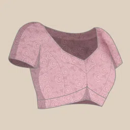 Silk Land Pink Silk Printed Saree With Unstitched Blouse image 4