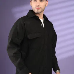 Chkokko Black Relaxed Fit Solid Shackets image 4