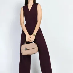 Exude Maroon Plain Jumpsuit image 4