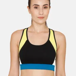 Zelocity by Zivame Black Non Wired Padding Sports Bra-image-59