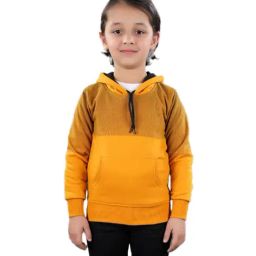 Ahhaaaa Kids Yellow Solid Hoodie-picture-17
