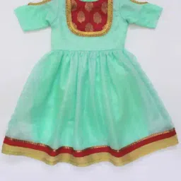 Many Frocks Kids Blue Embellished Gown-picture-45