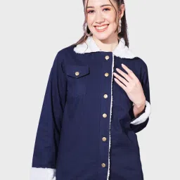 BUYNEWTREND Navy Regular Fit Jacket image 4