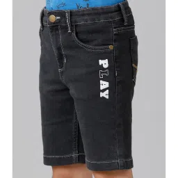 Under Fourteen Only Kids Black Solid Shorts image 4