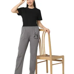 Smarty Pants Grey Cotton Printed Lounge Pants image 4
