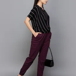 Code by Lifestyle Purple Cotton Joggers image 4