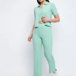 MADAME Mint Green Regular Fit Co-Ord Set image 4