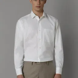 Louis Philippe White Cotton Regular Fit Shirt-picture-41