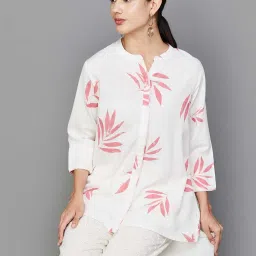 Melange by Lifestyle Off-White Floral Print Tunic image 4