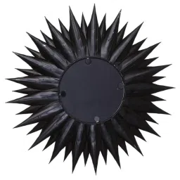 CHRONIKLE Sun Burst Design Black Iron Roman Number Analog Wall Clock image 3