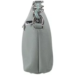 Mochi Green Synthetic Textured Sling Handbag image 4