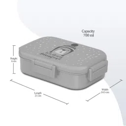 Milton New Flatmate Blue Plastic & Steel Tiffin Box (700 ml) image 4