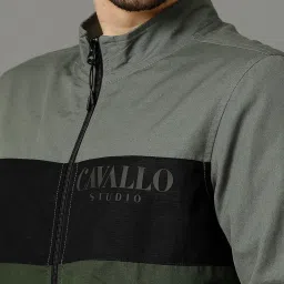 CAVALLO by Linen Club Green Regular Fit Cotton Linen Jacket image 4