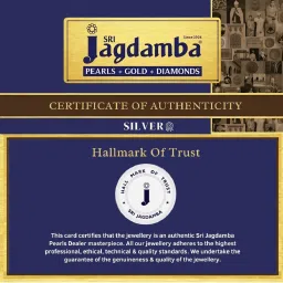 Sri Jagdamba Pearls Adora 925 Silver Pendant Set image 4