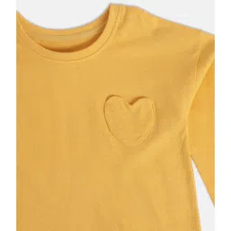 MINIKLUB Kids Yellow Solid Full Sleeves Top image 4