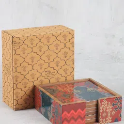 india circus by krsnaa mehta India Circus By Krshna Mehta Multi Printed Coasters with Stand image 4