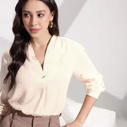 her by invictus Striped Shirt Style Top-image-51
