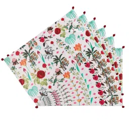 india circus by krsnaa mehta India Circus By Krshna Mehta Multicolor Velvet Printed Placemats image 4