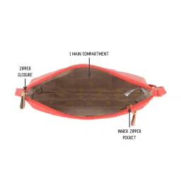 Baggit Red Solid Small Cross Body Bag image 4