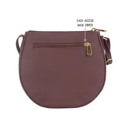 Baggit Burgundy Solid Large Cross Body Bag image 4