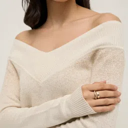 LOV by Westside Gold Knit-Textured Sweater image 4