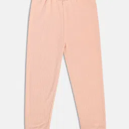 MINIKLUB Kids Peach & Navy Solid Joggers (Pack Of 2) image 4