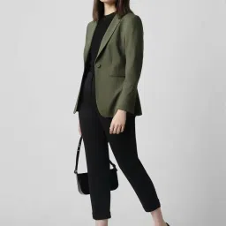 Van Heusen Green Regular Fit Formal Blazer image 4