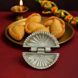 HAZEL Silver Aluminum Gujiya Karanji Maker-picture-43