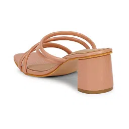 Mozafia Women's Blush Cross Strap Sandals image 4