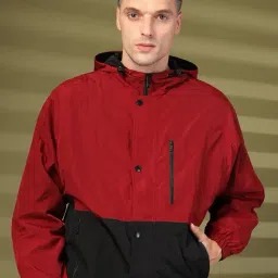Chkokko Multi Relaxed Fit Colourblocked Hooded Jackets-picture-15