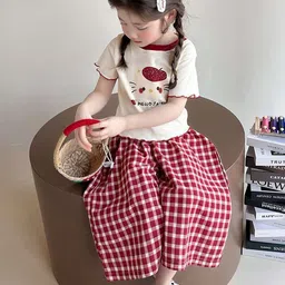 LULU & SKY Girls Printed T-shirt with Palazzos image 4