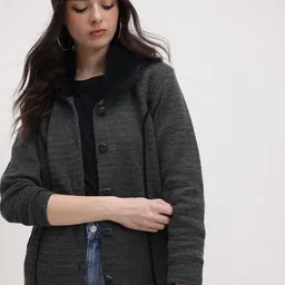 The Roadster Lifestyle Co. Women Woollen Longline Cardigan-picture-33
