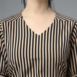 Style Quotient Pink Polyester Striped Regular Fit Top image 5