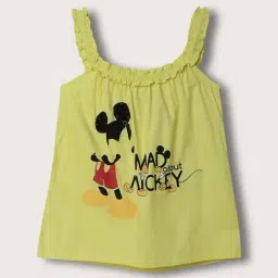 Blue Giraffe Kids Lime Green Cotton Printed Top-image-10