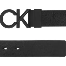 Calvin Klein Men's Mono Black Leather Belt image 5