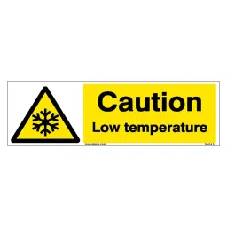 SUNSIGNS Caution Low Temperature Signages Size 300x100 mm HP Print + Vinyl + Sun Board, SN0121-image-61