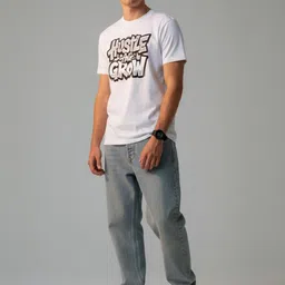 OUTLAWS Men Typography Printed T-shirt-image-10