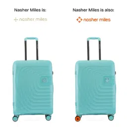 Nasher Miles Boston Turquoise 8 Wheels Medium Hard Cabin Trolley Bag image 2