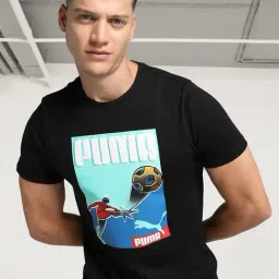 Puma NRP India Black Cotton Slim Fit Printed T-Shirt-image-60