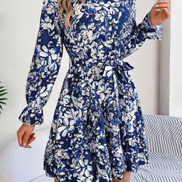 StyleCast x Revolte Women Floral Printed Fit & Flare Midi Dress-picture-18