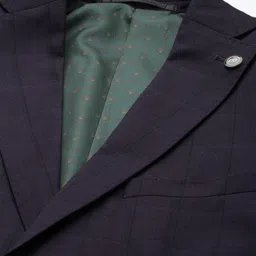 Peter England Elite Single Breasted Checked Neo Slim Fit 2 Piece Formal Suits image 4