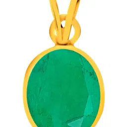 Clara Green Emerald 8.3cts Panchdhatu Navratna Pendant-image-81