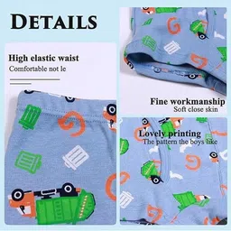 Teri Beri Kids Pack Of 3 Printed Cotton Trunks image 3