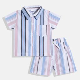 Moms Love Infant Boys Striped Pure Cotton Clothing Set-picture-13