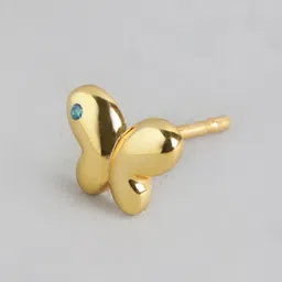 VANBELLE Gold Plated 925 Sterling Silver CZ Studded Butterfly Shaped Studs Earrings image 5