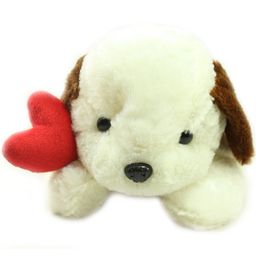 Tickles Cute Little Dog with Heart Stuffed Soft Plush Animal Toy for Kids Boys & Girls Birthday Gift (Size: 19 cm Color: White)-picture-12