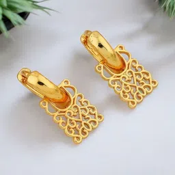 SHREE KRISHNA SHOPPING Unisex Gold-Plated Brass Earrings-picture-17